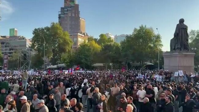 Многотысячный митинг в поддержку бизнесмена Карапетяна в Ереване