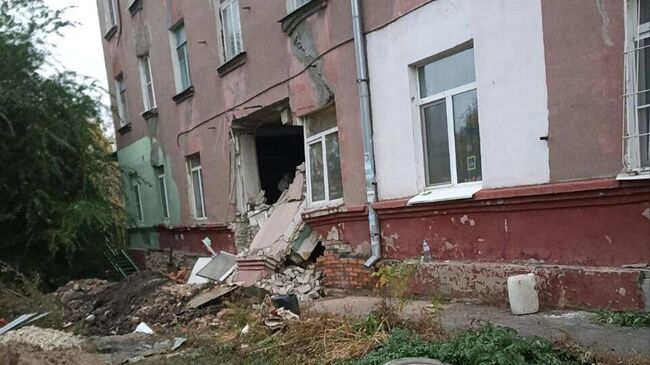 Последствия обрушения дома в Саратове