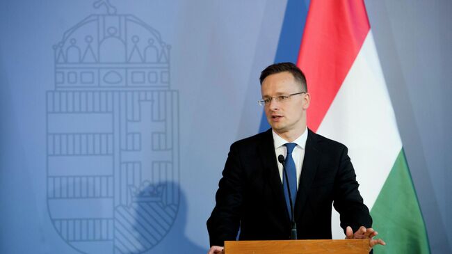 Министр иностранных дел и внешней торговли Венгрии Петер Сийярто