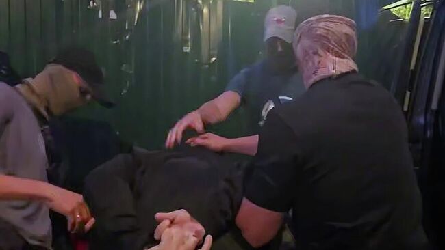 Кадр видео задержания в Москве россиянина, передававшего Киеву сведения о ПВО в Подмосковье и на Кубани