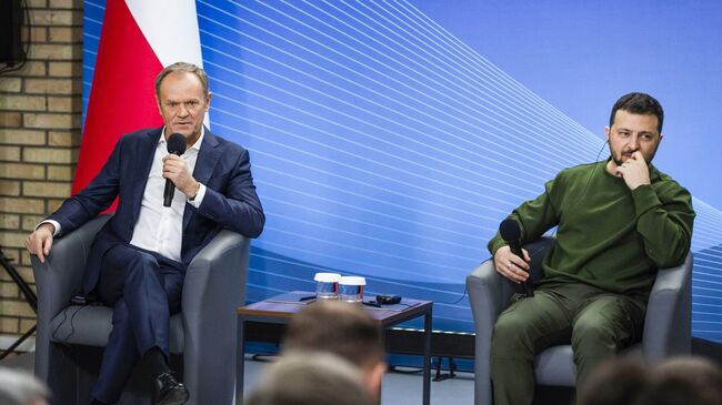 Премьер-министр Польши Дональд Туск и Владимир Зеленский