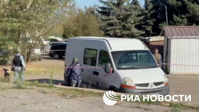 На месте взрыва в Луганске