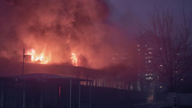 Пожар в Киеве, Украина. 25 октября 2025