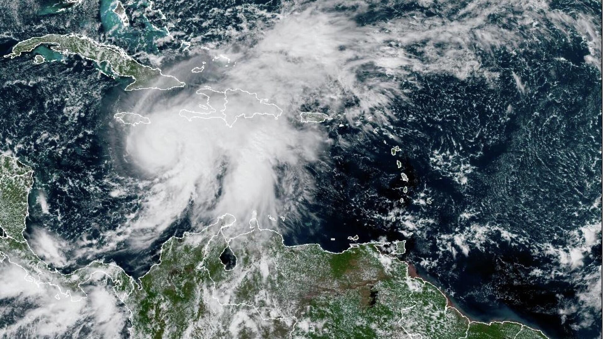 Шторм Мелисса. Спутниковый снимок - РИА Новости, 1920, 25.10.2025