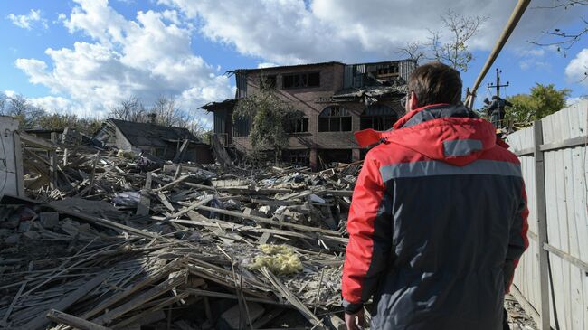 Последствия обстрела Ясиноватой в ДНР. 26 октября 2025 Последствия обстрела Ясиноватой в ДНР. 26 октября 2025