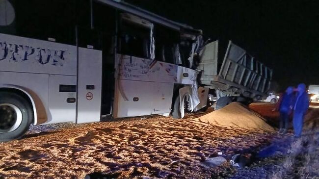 На месте ДТП с участием туристического автобуса в Приморье