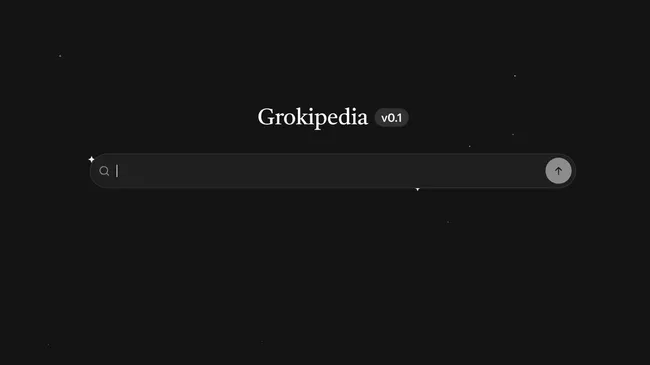 Скрин главной страницы Грокипедии