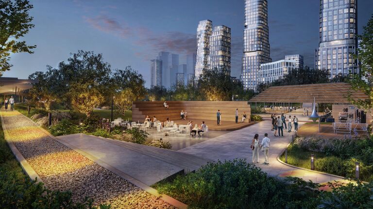 Парк в рамках строительства жилого квартала Ália (Алиа) в Покровском-Стрешневе