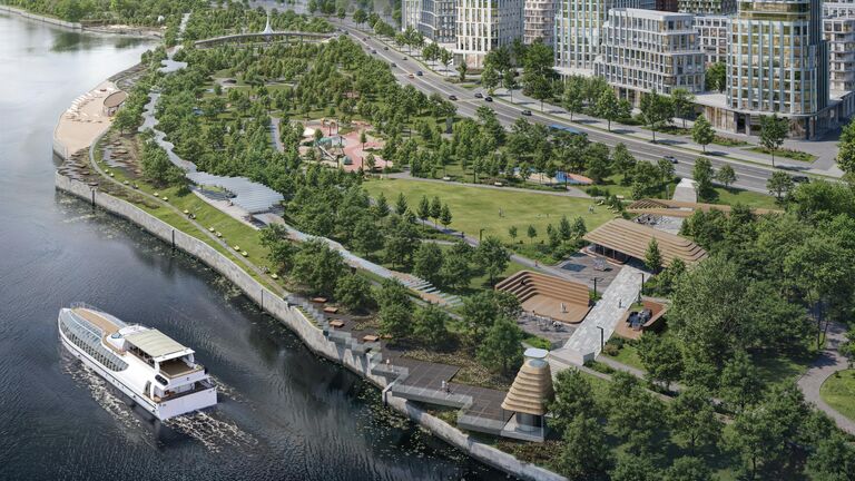 Парк в рамках строительства жилого квартала Ália (Алиа) в Покровском-Стрешневе