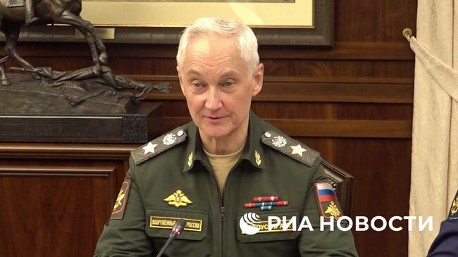 Встреча Белоусова с министром обороны переходного правительства Сирии Абу Касрой Встреча Белоусова с министром обороны переходного правительства Сирии Абу Касрой