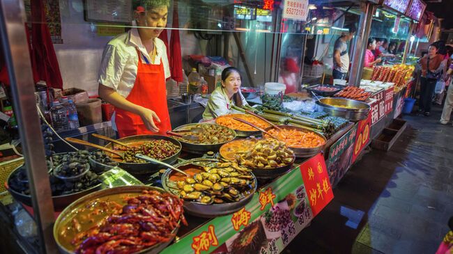 Уличная еда в Пекине Уличная еда в Пекине