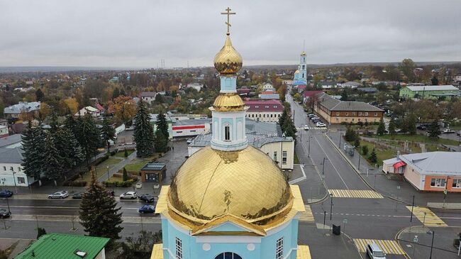 Кашира, вид на город с колокольни Введенского храма