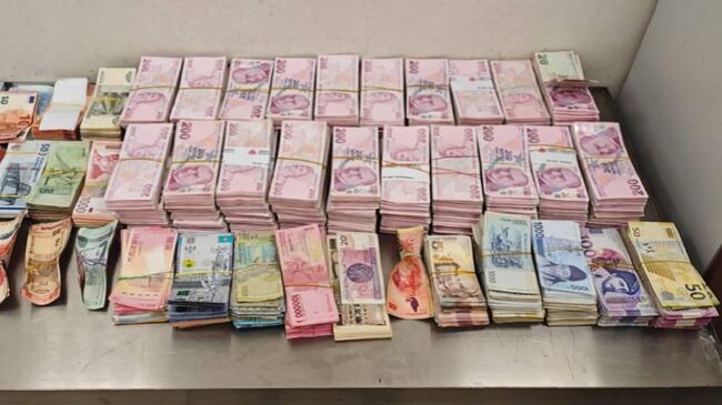 Валюта разных стран более чем на 110 тысяч долларов США, которую россиянин пытался ввезти в Россию