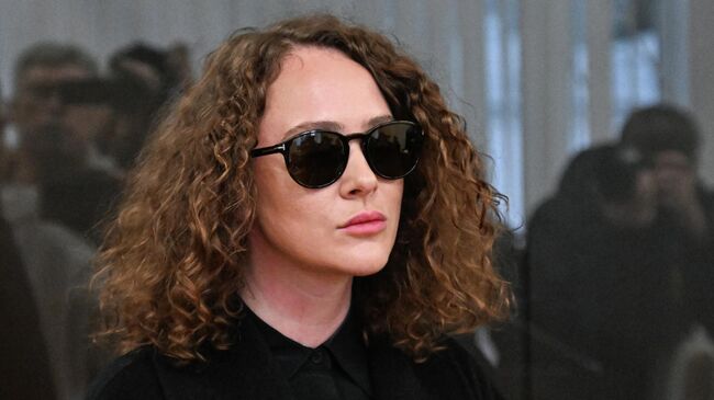 Актриса Аглая Тарасова на заседании Домодедовского суда Московской области