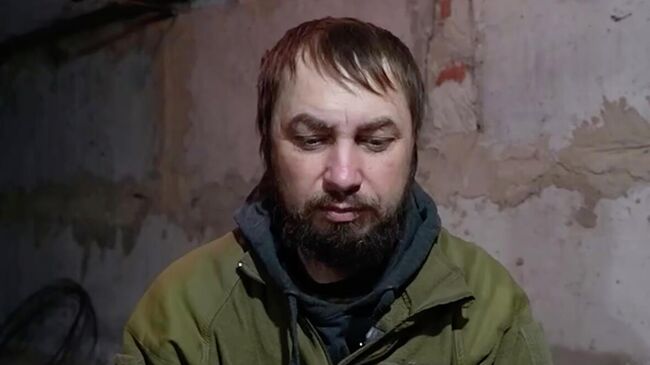Украинский военный, сдавшийся в плен в Красноармейске
