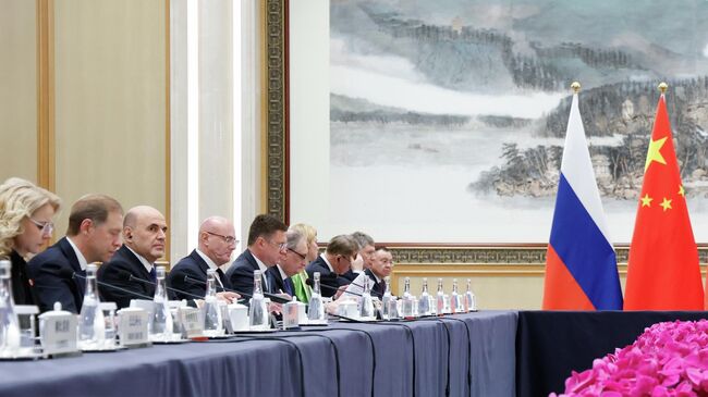 Председатель правительства РФ Михаил Мишустин на 30-й регулярной встрече глав правительств РФ и КНР в Ханчжоу