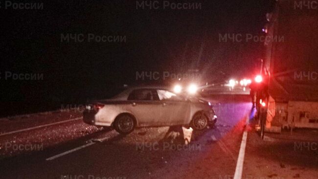 На месте ДТП с участием микроавтобуса в Ростовской области