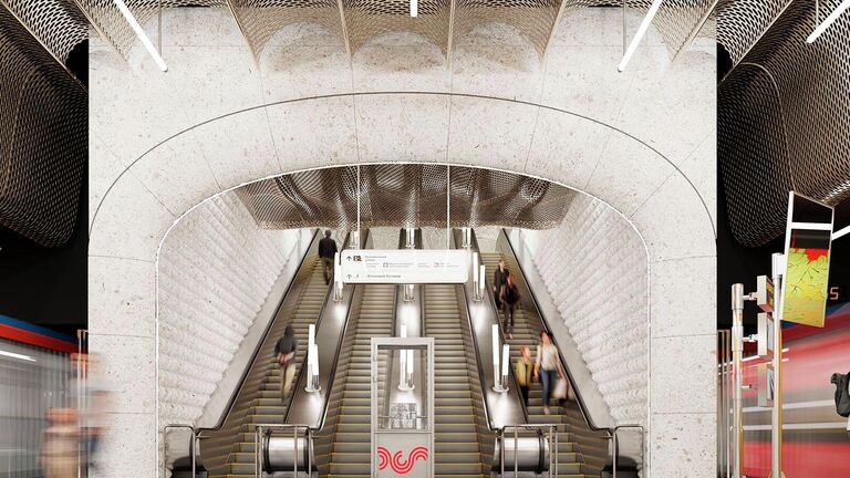 Архитектурная концепция станции Кленовый бульвар метро Москвы