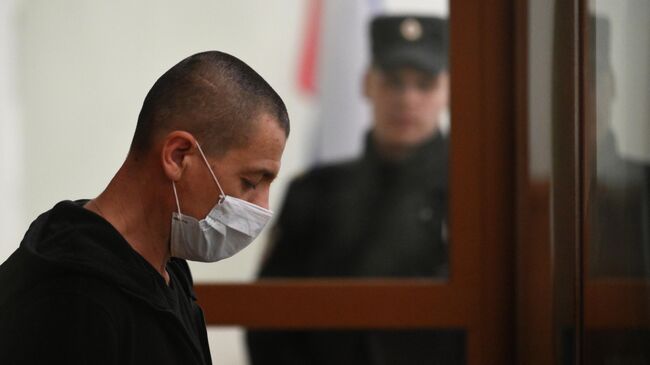 Игнат Кузин на заседании суда во Втором Западном окружном военном суде в Москве