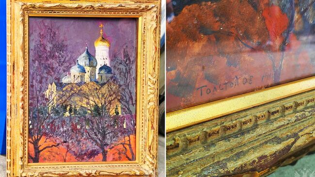 Литография живописца Олега Толстого, обнаруженная таможенниками на судне из Японии Литография живописца Олега Толстого, обнаруженная таможенниками на судне из Японии