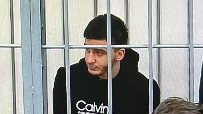 Шахин Аббасов, обвиняемый в убийстве байкера Кирилла Ковалева, в Московском городском суде. 6 ноября 2025 года