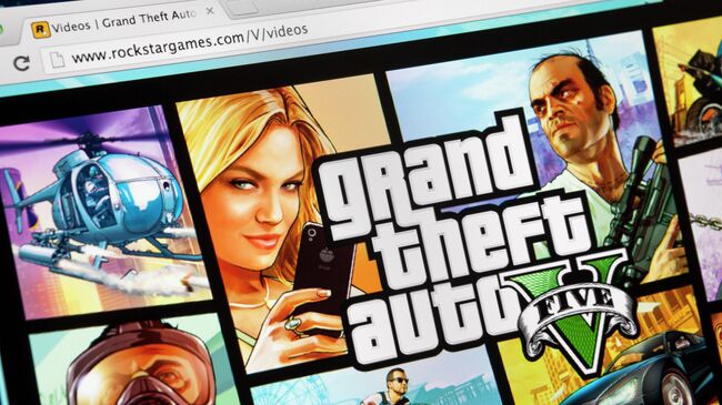 Сайт Grand Theft Auto V в браузере