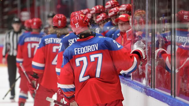 Хоккеисты молодежной сборной России