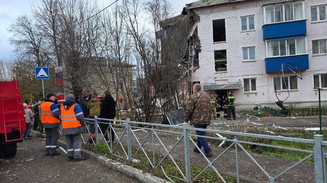 На месте взрыва бытового газа в многоквартирном доме в Куркино Тульской области