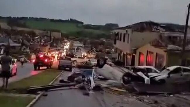 Последствия урагана на юге Бразилии