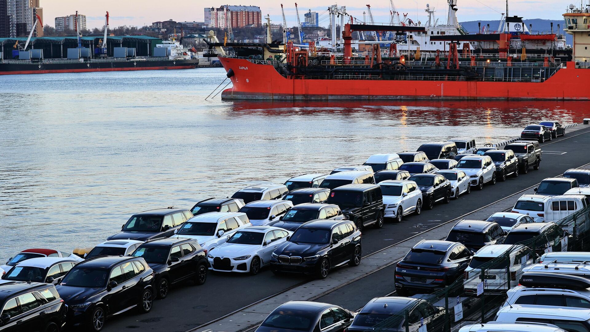 Подержанные автомобили из Южной Кореи в порту Владивостока - РИА Новости, 1920, 01.12.2025