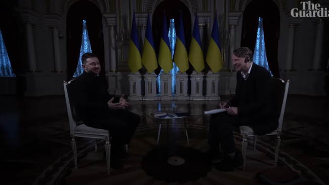 Прерванное интервью Владимира Зеленского изданию Guardian