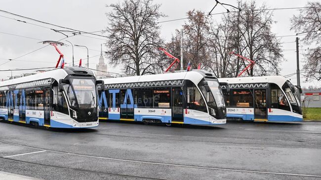 Запуск первого Московского трамвайного диаметра Т1 с автономным ходом