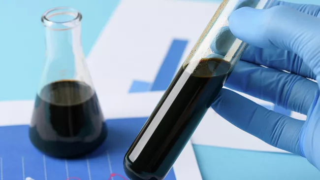 Изучение нефти в лаборатории