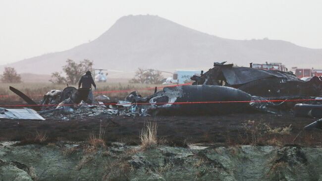 Место крушения турецкого военно-транспортного самолета Lockheed C-130 Hercules в районе грузино-азербайджанской границы Место крушения турецкого военно-транспортного самолета Lockheed C-130 Hercules в районе грузино-азербайджанской границы