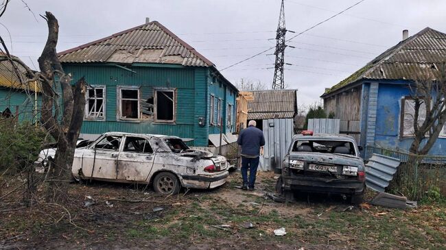 Последствия удара ВСУ по Льгову в Курской области