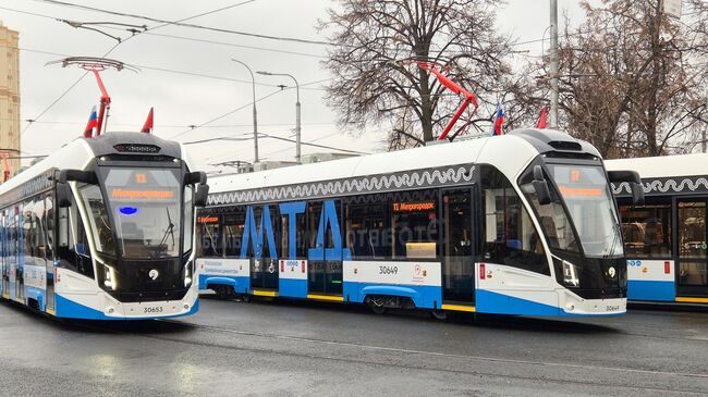 Запуск первого Московского трамвайного диаметра Т1 с автономным ходом