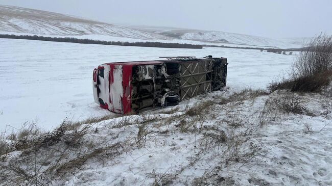 Последствия ДТП с автобусом в Забайкальском крае