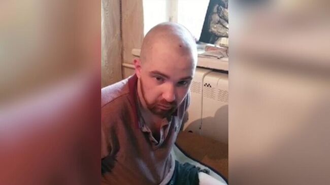 Тимофей Мокий во время допроса. Кадр видео