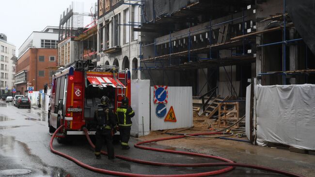 Пожар на стройке ЖК Le Dome в центре Москвы. 17 ноября 2025