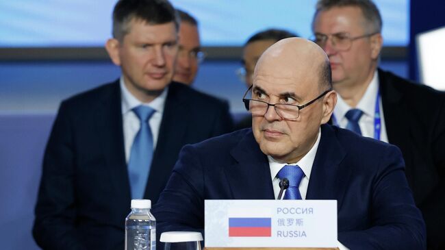 Председатель правительства РФ Михаил Мишустин на заседании Совета глав правительств государств – членов ШОС. 18 ноября 2025