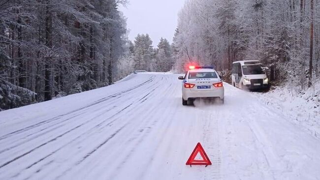 На месте ДТП в Лоухском районе Карелии