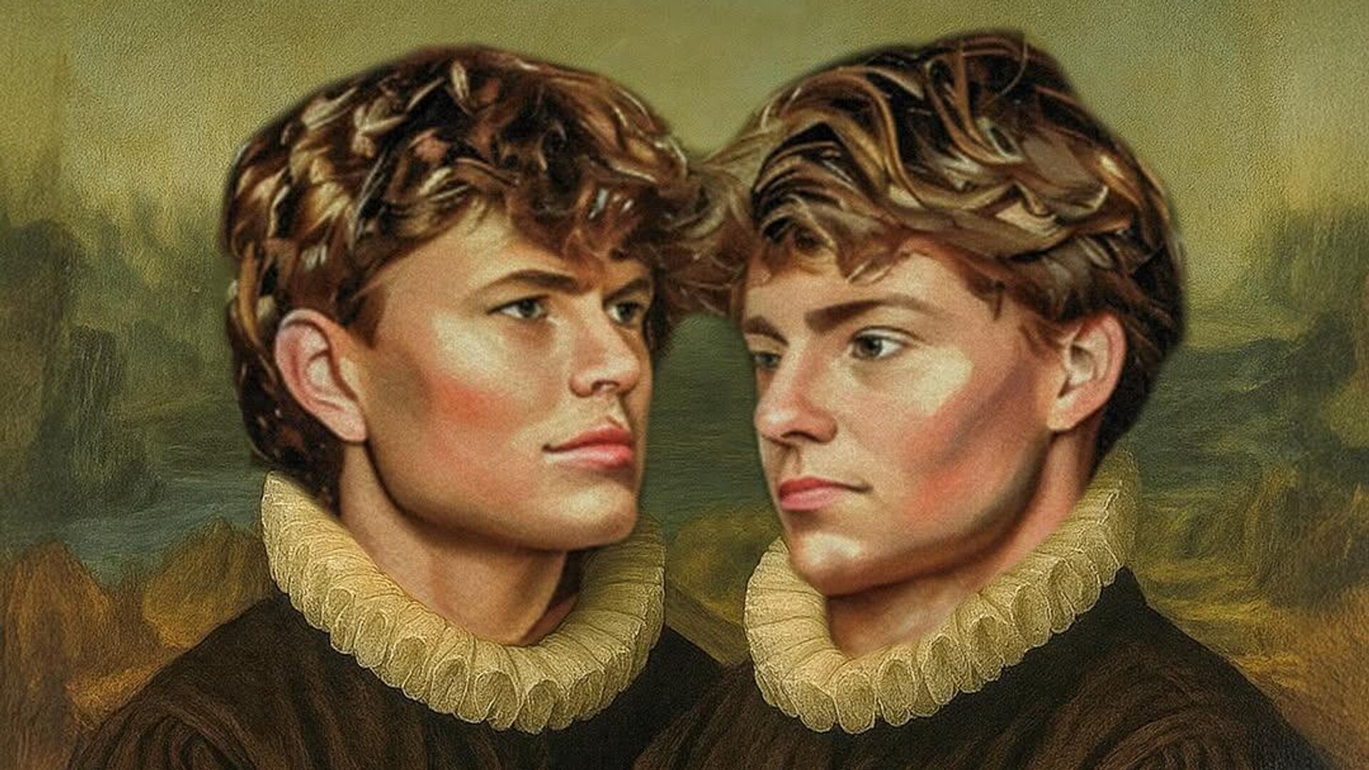 Бельгийские тиктокеры повесили свой портрет рядом с Джокондой в Лувре Бельгийские тиктокеры повесили свой портрет рядом с Джокондой в Лувре - РИА Новости, 1920, 19.11.2025