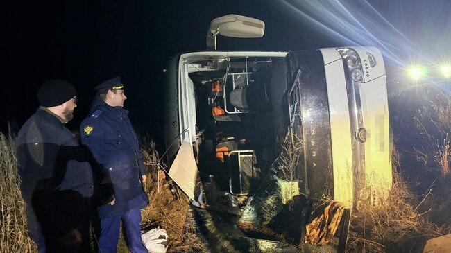 На месте ДТП с участием автобуса в Ершовском районе Саратовской области