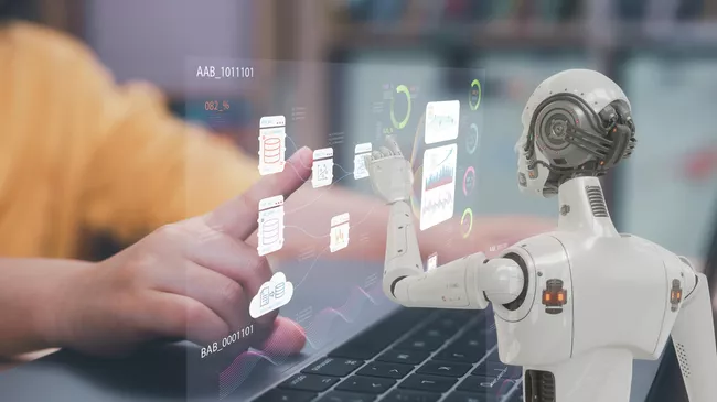 Ученик во время работы с искусственным интеллектом