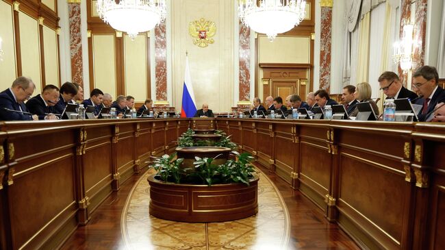 Председатель правительства РФ Михаил Мишустин проводит заседание кабинета министров РФ