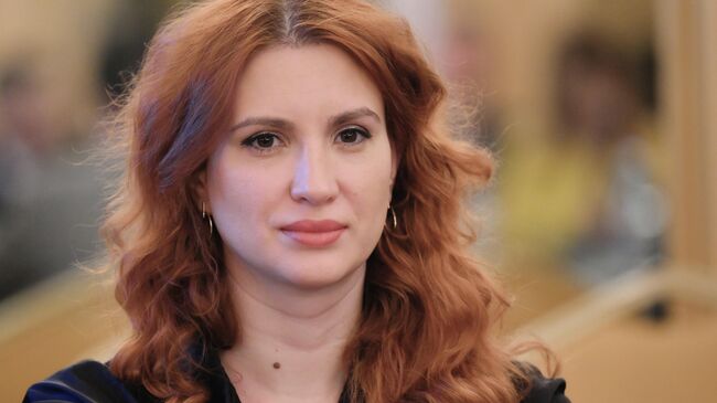 Управляющий директор по перспективным финансовым технологиям РЭЦ Ангелина Акименко на Евразийском деловом форуме Интеграция