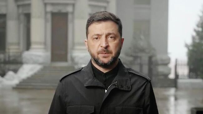 Кадр видео обращения Владимира Зеленского