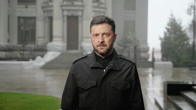 Кадр видеообращения Владимира Зеленского