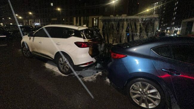 Последствия пожара на Донецкой улице в Москве