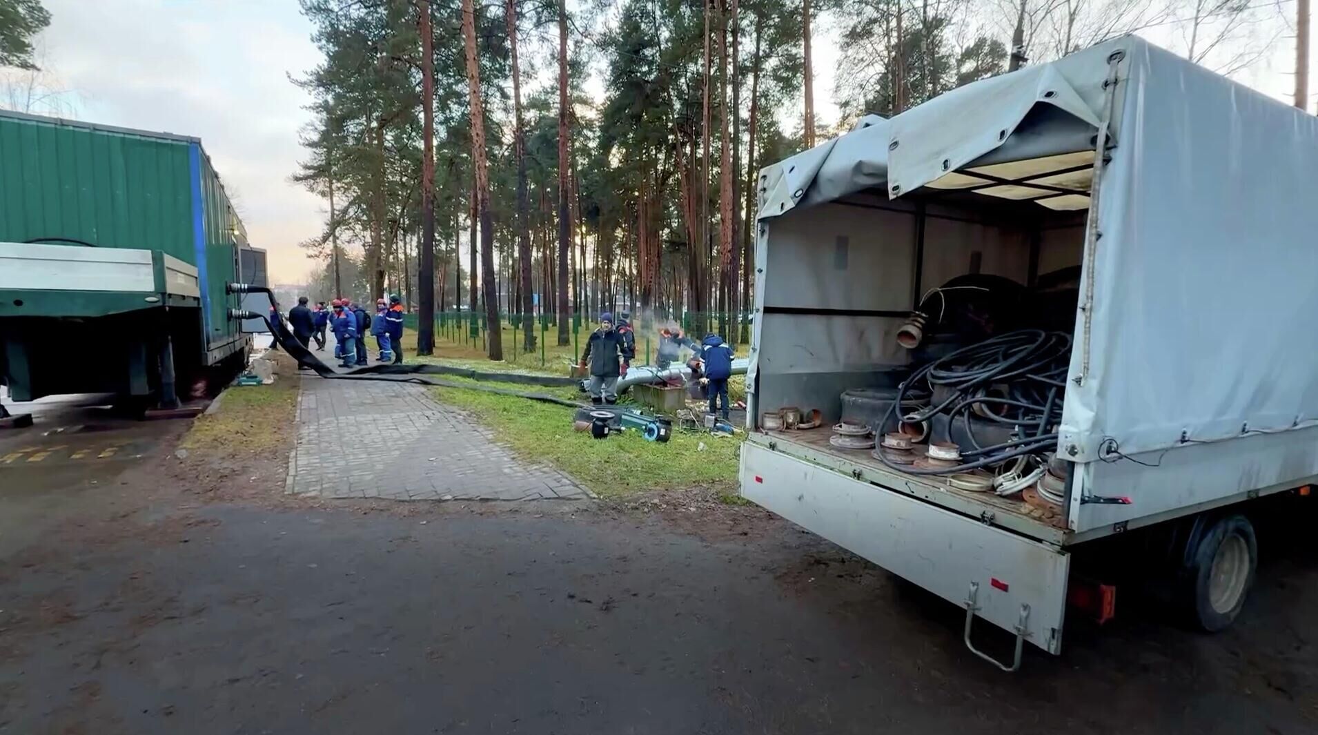 Ликвидация последствий удара ВСУ на Шатурскую ГРЭС - РИА Новости, 1920, 23.11.2025